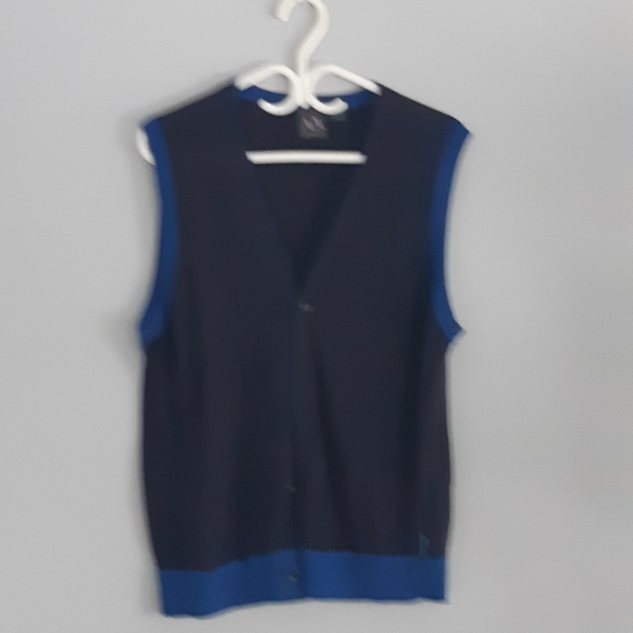 AX Armani Exchange mens sleeveless cardigan Vest/jacket Size M - Picture 9 of 16